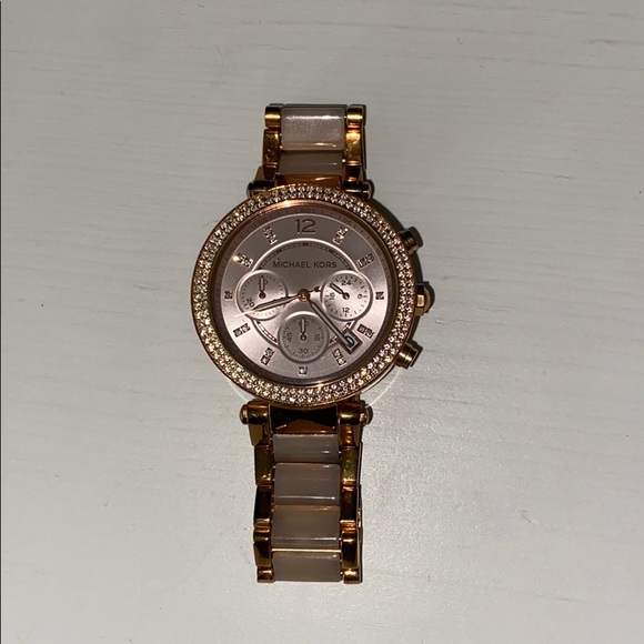 rose gold Michael Kors watch